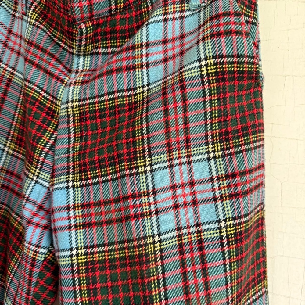 Vintage 50s/60s blue and red plaid handmade trousers - Picture 8 of 8